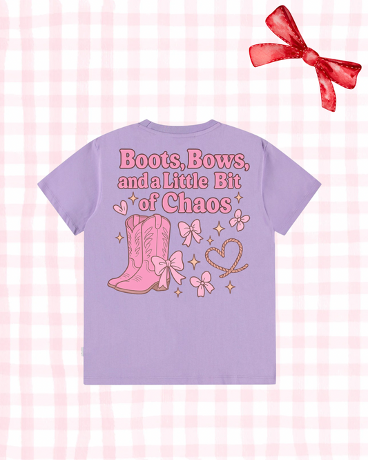 Boots bows & chaos tee