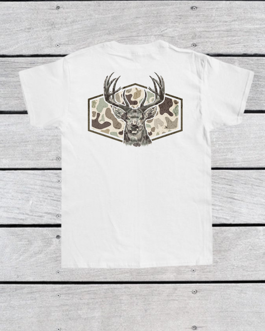 Camouflage buck tee