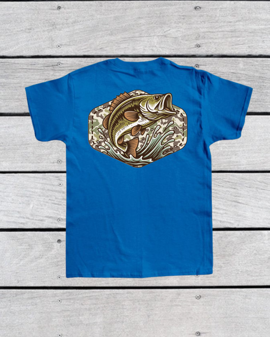 Camouflage bass tee